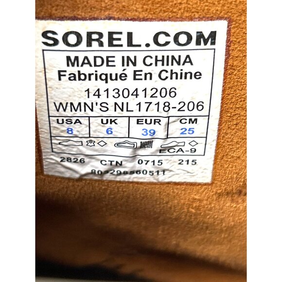 Sorel Womens Waterproof Leather Winter Boots Size 8 Brown READ - Picture 3 of 15